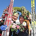 The winners of Marcialonga 2011 - 70 km