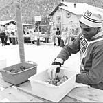 Food and drink station at Zianno di Fiemme - 1972