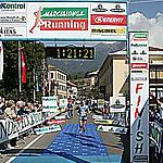The finish in Cavalese