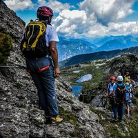 Incedibile panorama delle Dolomiti dalla Cermiskyline  - Ferrata dei Laghi del Cermis