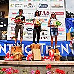 Il podio femminile mediofondo con  - 1^Sonzogni, 2^Koschier e 3^Wegmann